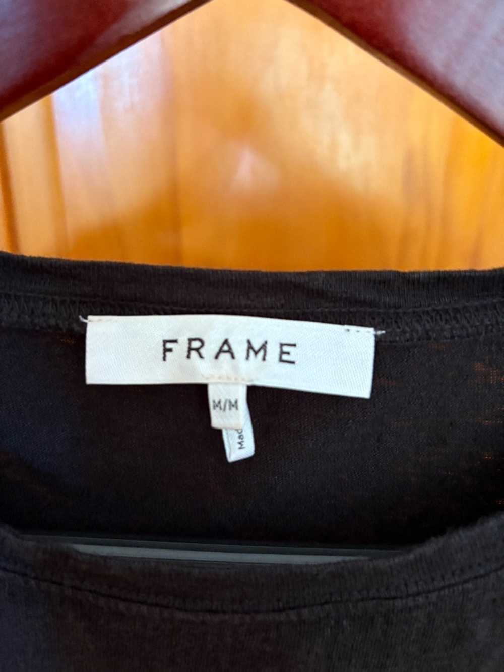 Frame 100% Organic Cotton Black Short Sleeve T-Shirt Size Medium - Picture 7 of 9